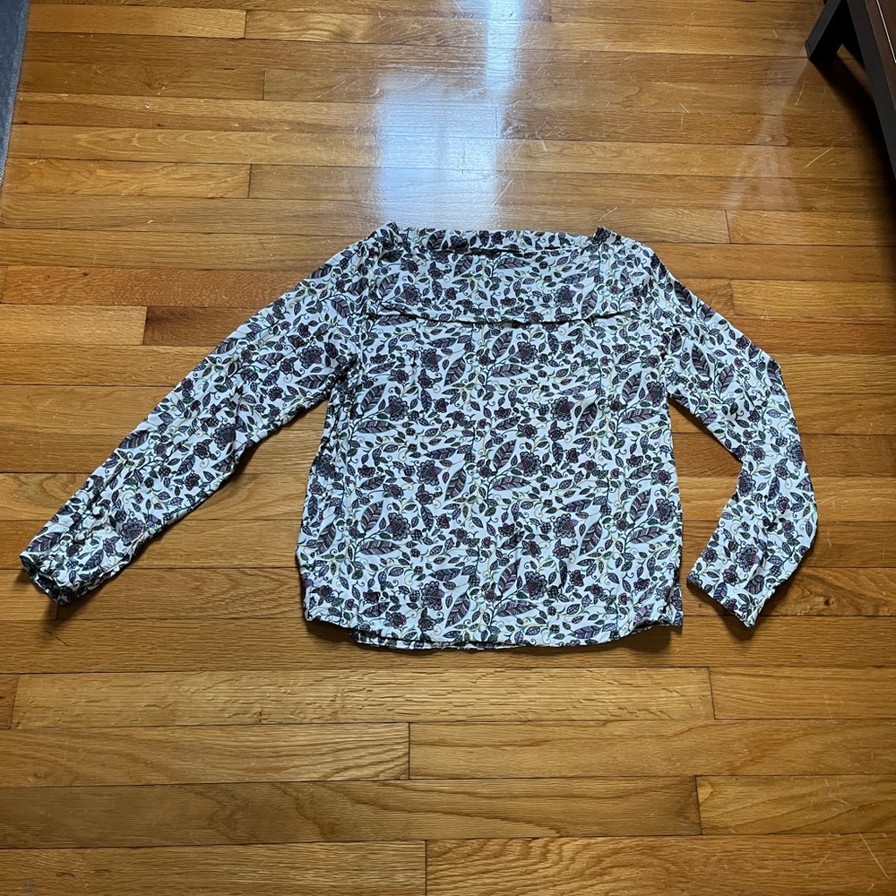 J. Crew floral vine print top